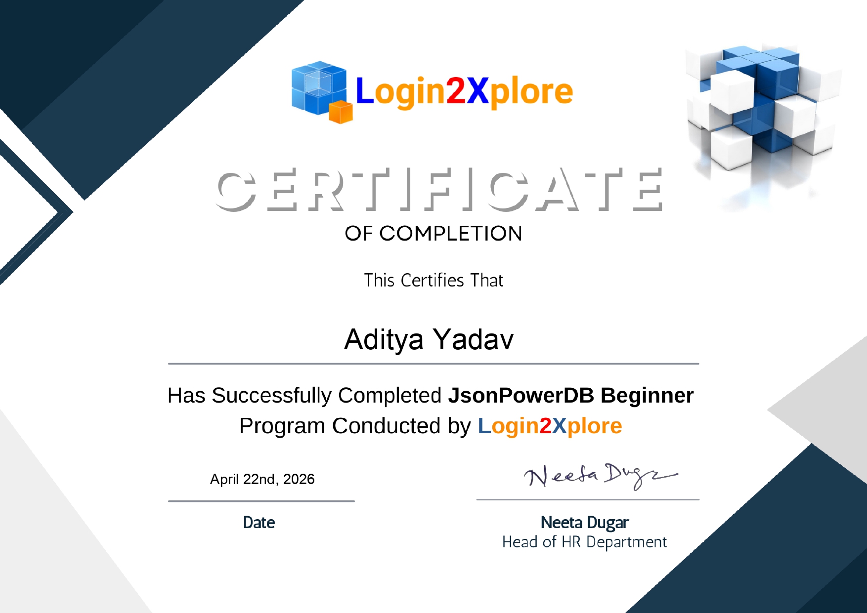 Certificate 1